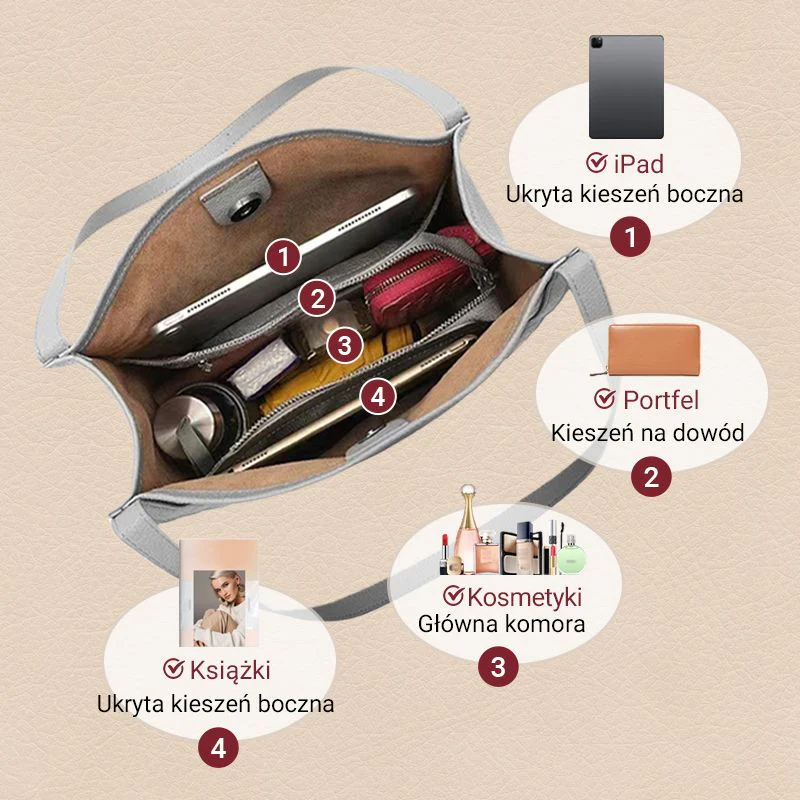 Jednoduchá monochromatická prémiová kabelka👜