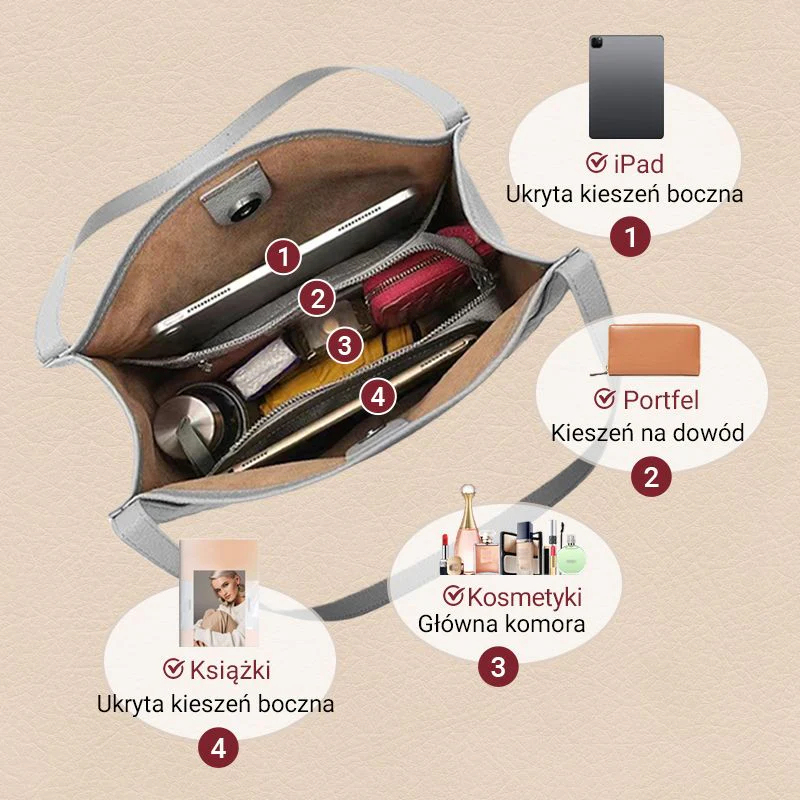 Jednoduchá monochromatická prémiová kabelka👜