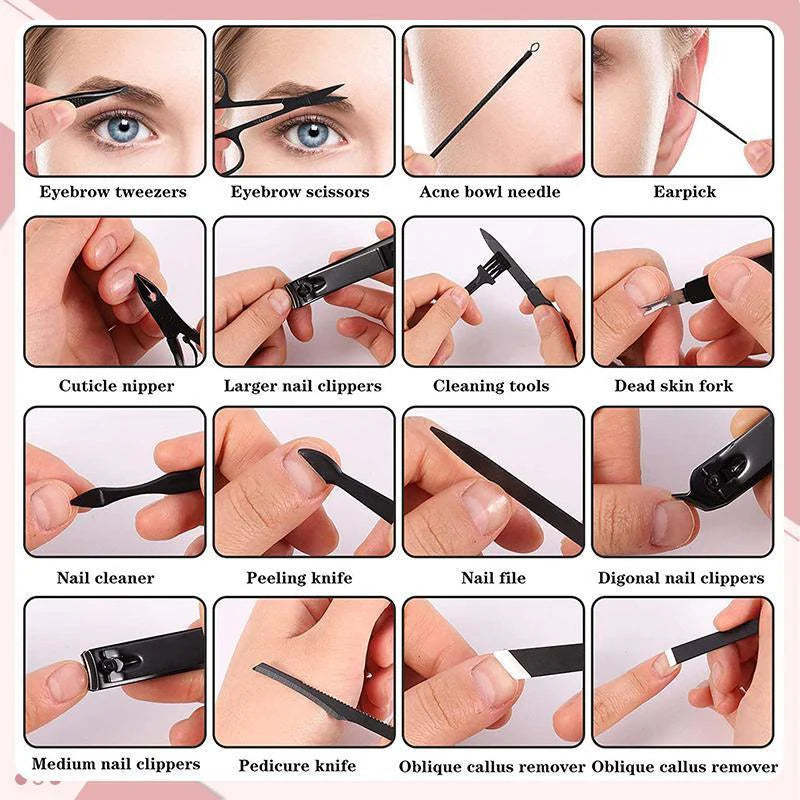 Súprava na starostlivosť o nechty 16 kusov (10 farieb)