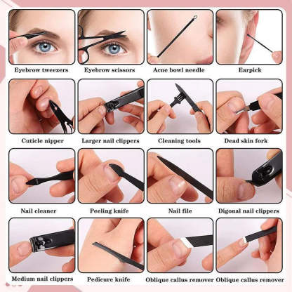 Súprava na starostlivosť o nechty 16 kusov (10 farieb)