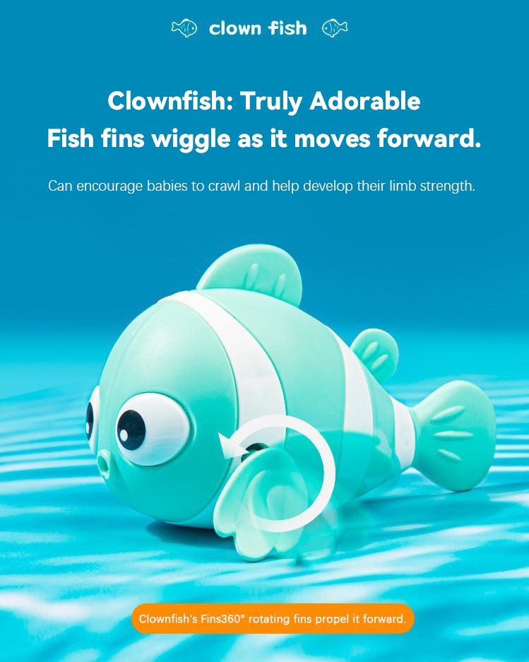 🐳Naťahovacia hračka na kúpanie v tvare klauna pre bábätká 🐟🐟🐟