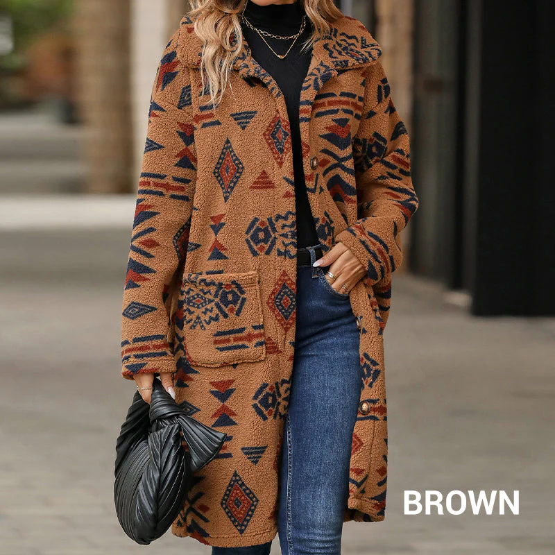 Dámska teplá mikrovlaknita fleece bunda s potlačou