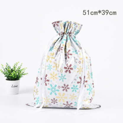 Vianočné darčekové tašky so sťahovacou šnúrkou (biologicky odbúrateľné)