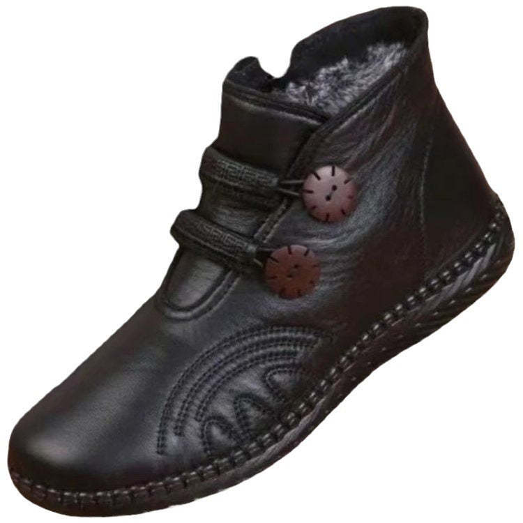 🔥 🔥Dámske kožené, bavlnené, protišmykové, ručne vyrobené topánky na jeseň a zimu👢