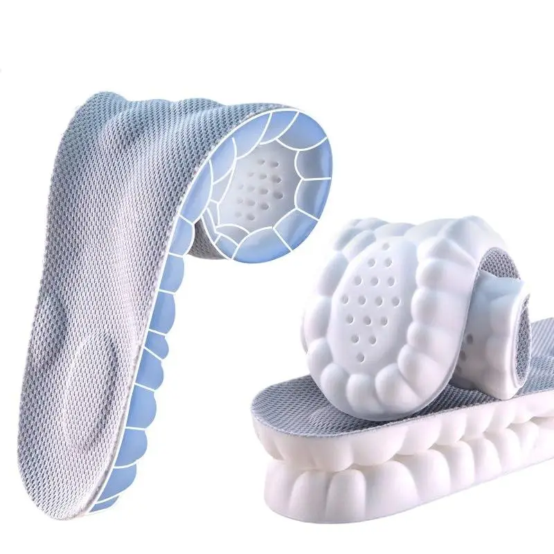 technology insoles super soft ultra comfortable acupressure massage insoles for sports shoes breathable mesh design with ergonomic arch support white blue ideal for running walking comfortable walking shoes ergonomic insole design breathable insole Product details 0