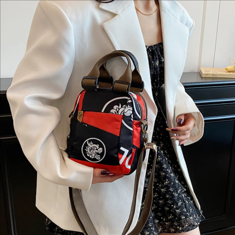 💥Dámska módna tlač viacvrstvovej tašky cez rameno💕