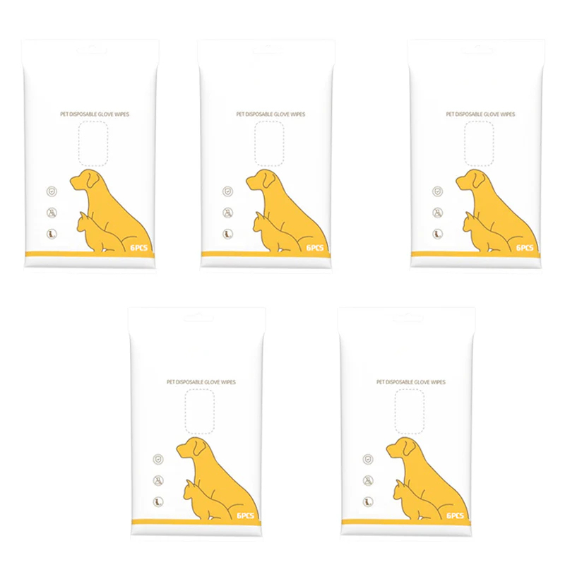 Jednorazové rukavice a obrúsky na čistenie domácich zvierat🐕