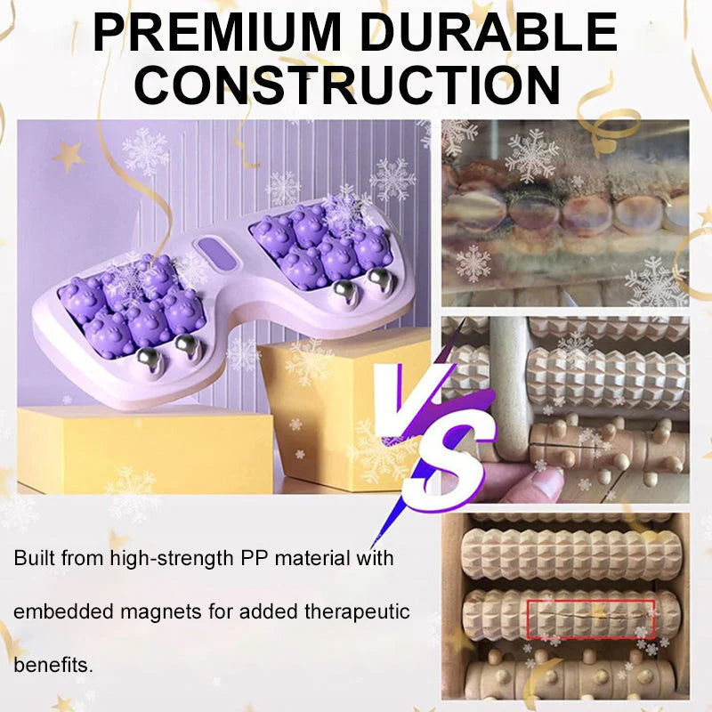 Přenosný dvojitý masážní válec na chodidla