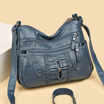 Kabelka cez rameno z pranej kože 👜