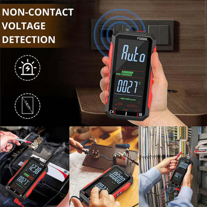 Dobíjací digitálny multimeter s USB - True RMS, automatické prepínanie rozsahu a podsvietený LCD displej, CAT III 1000V