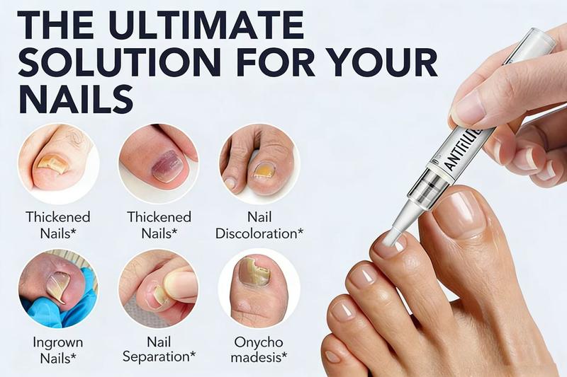 抗真菌护理笔 &ndash; 适用于受损指甲和足部真菌感染指甲，含25%十一烯酸和茶树油，强效趾甲真​​菌修复笔