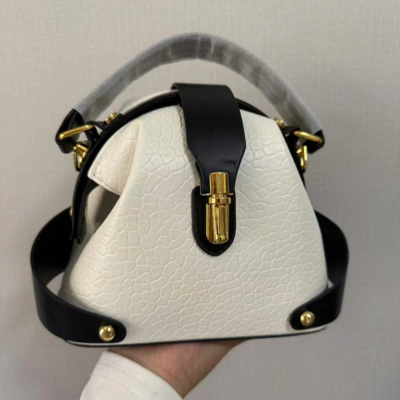 Módna farebne blokovaná kabelka cez telo