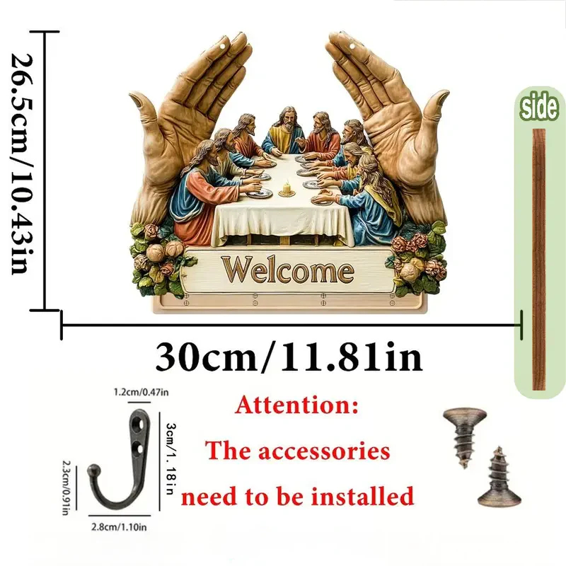 Nástenný dekoratívny drevený držiak na kľúče 🔑