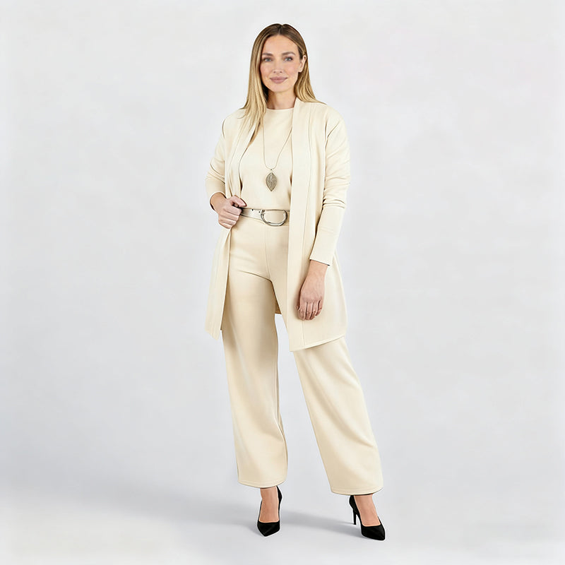 💝Long cardigan set, three-piece