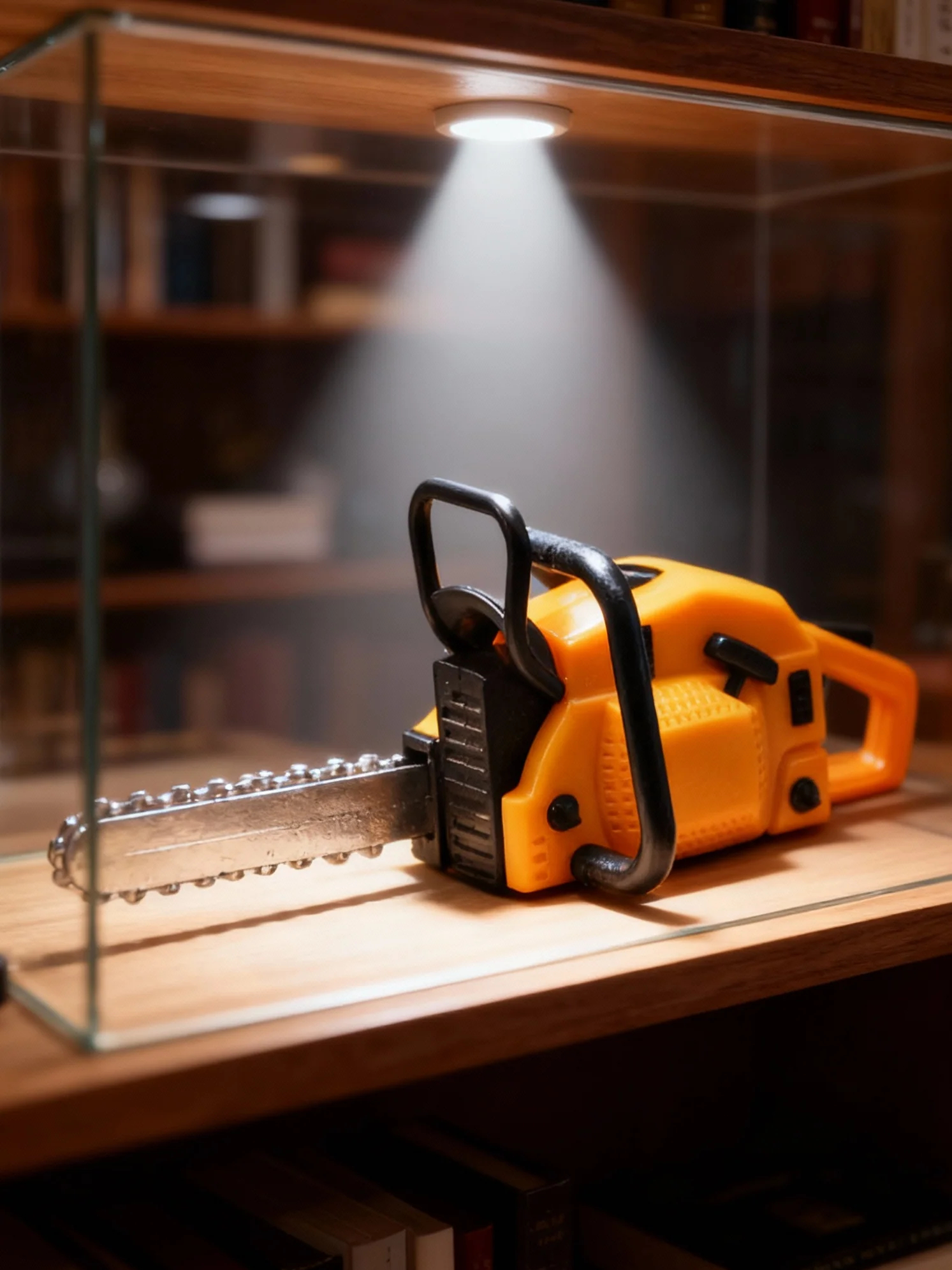 Stylowy model miniaturowej piły łańcuchowej