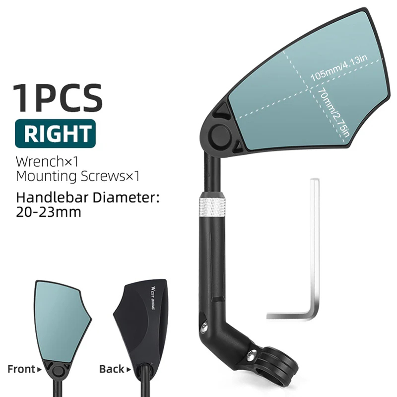 360° nastaviteľné zrkadlo na riadidlá kolesa