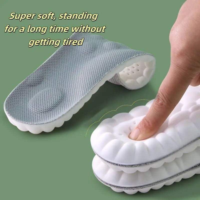 technology insoles super soft ultra comfortable acupressure massage insoles for sports shoes breathable mesh design with ergonomic arch support white blue ideal for running walking comfortable walking shoes ergonomic insole design breathable insole Product details 1