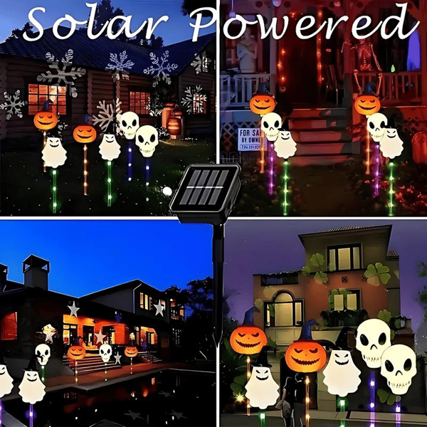 👻Balenie 6 solárnych halloweenskych zemných LED svetiel🎁