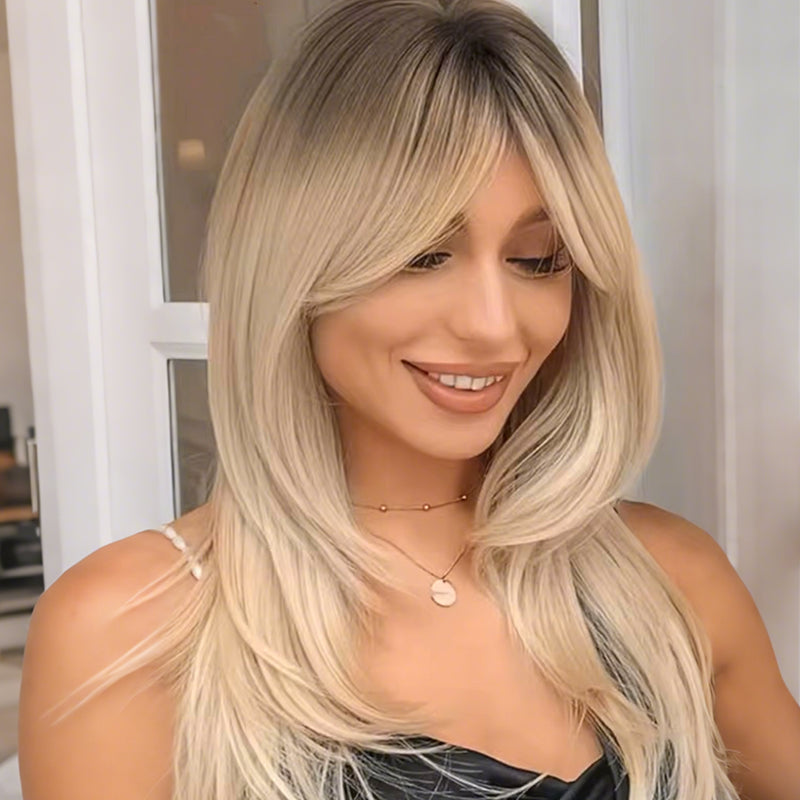 Vrchná vrstvená ofina pre ženy s rednúcimi vlasmi