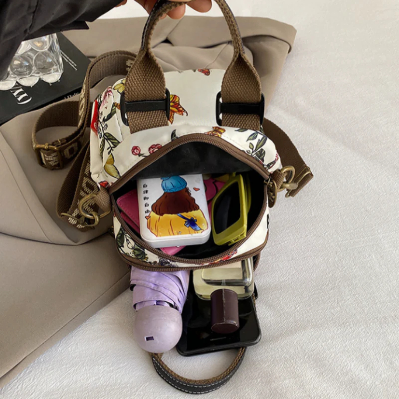 💥Dámska módna tlač viacvrstvovej tašky cez rameno💕