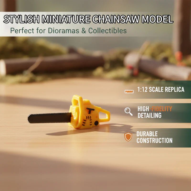 Stylowy model miniaturowej piły łańcuchowej