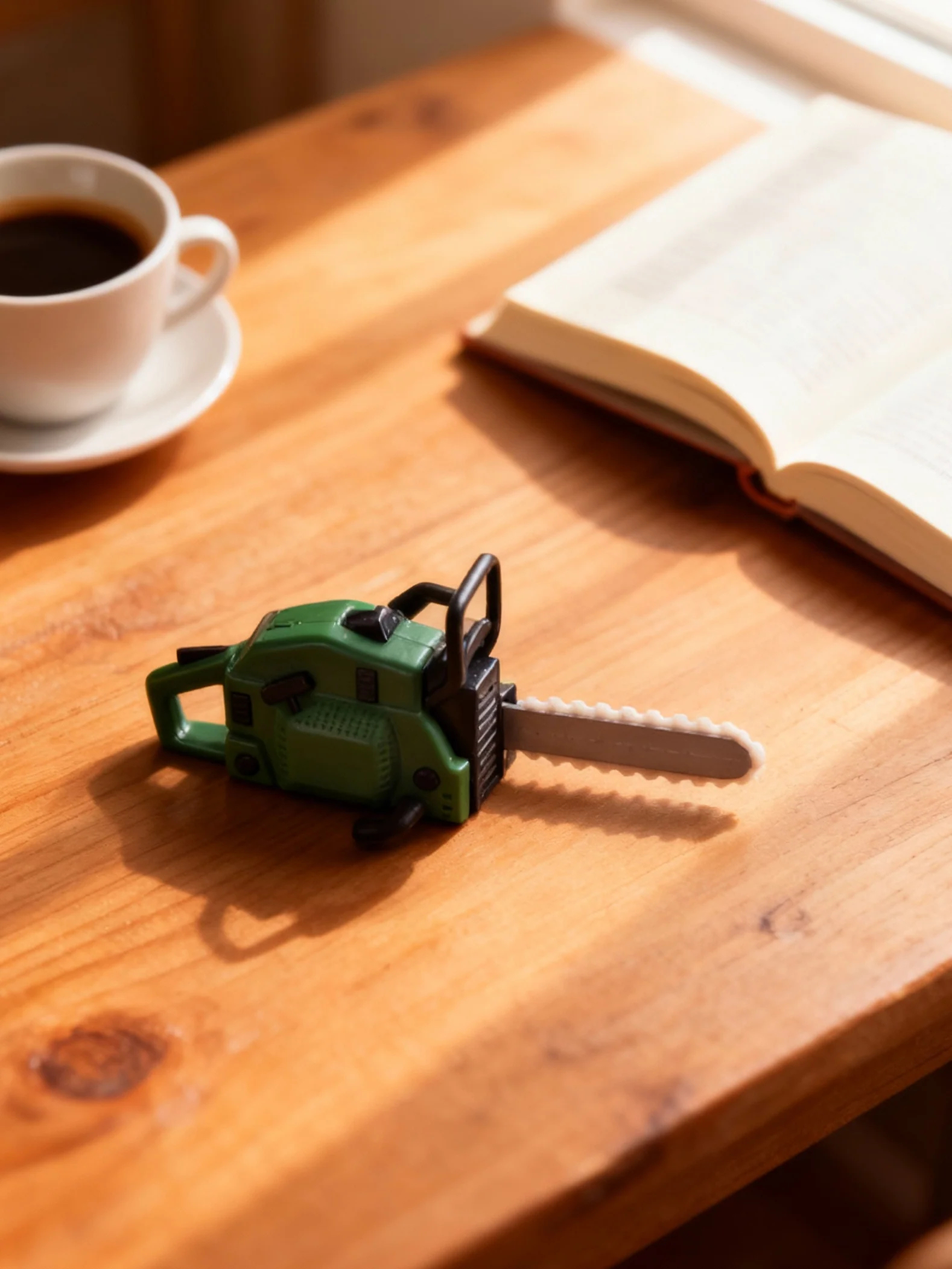 Stylowy model miniaturowej piły łańcuchowej