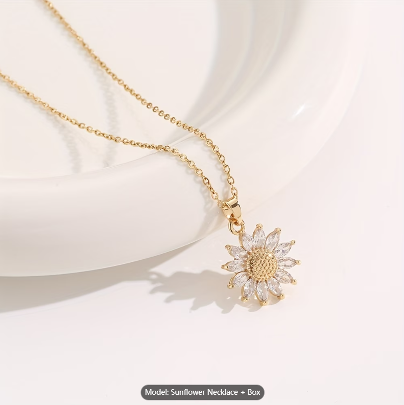 Artificial Flower Sunflower Necklace