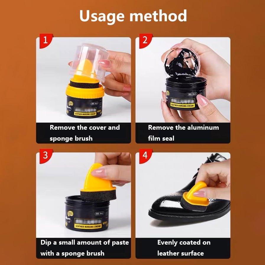 Tekutý leštidlo na topánky v kréme na opravu kože