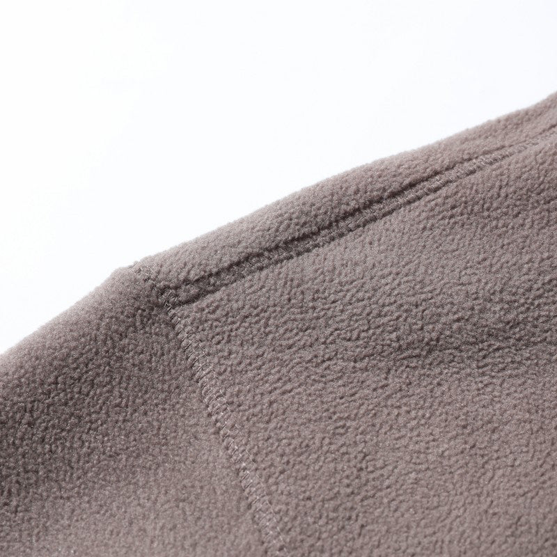 Pánska teplá bunda s kapucňou z umelého flísu s dvojitou stranou 