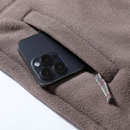 Pánska teplá bunda s kapucňou z umelého flísu s dvojitou stranou 