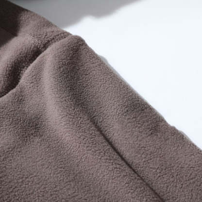 Pánska teplá bunda s kapucňou z umelého flísu s dvojitou stranou 