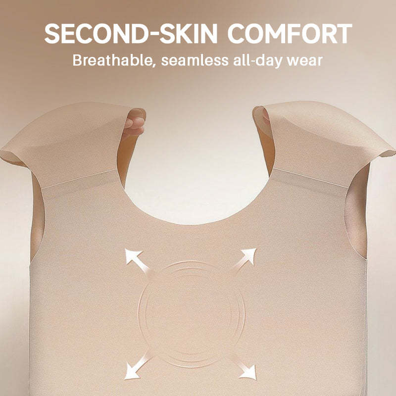 Bezšvové dámske spodné prádlo 1 v 1 s integrovanými ramennými vypchávkami