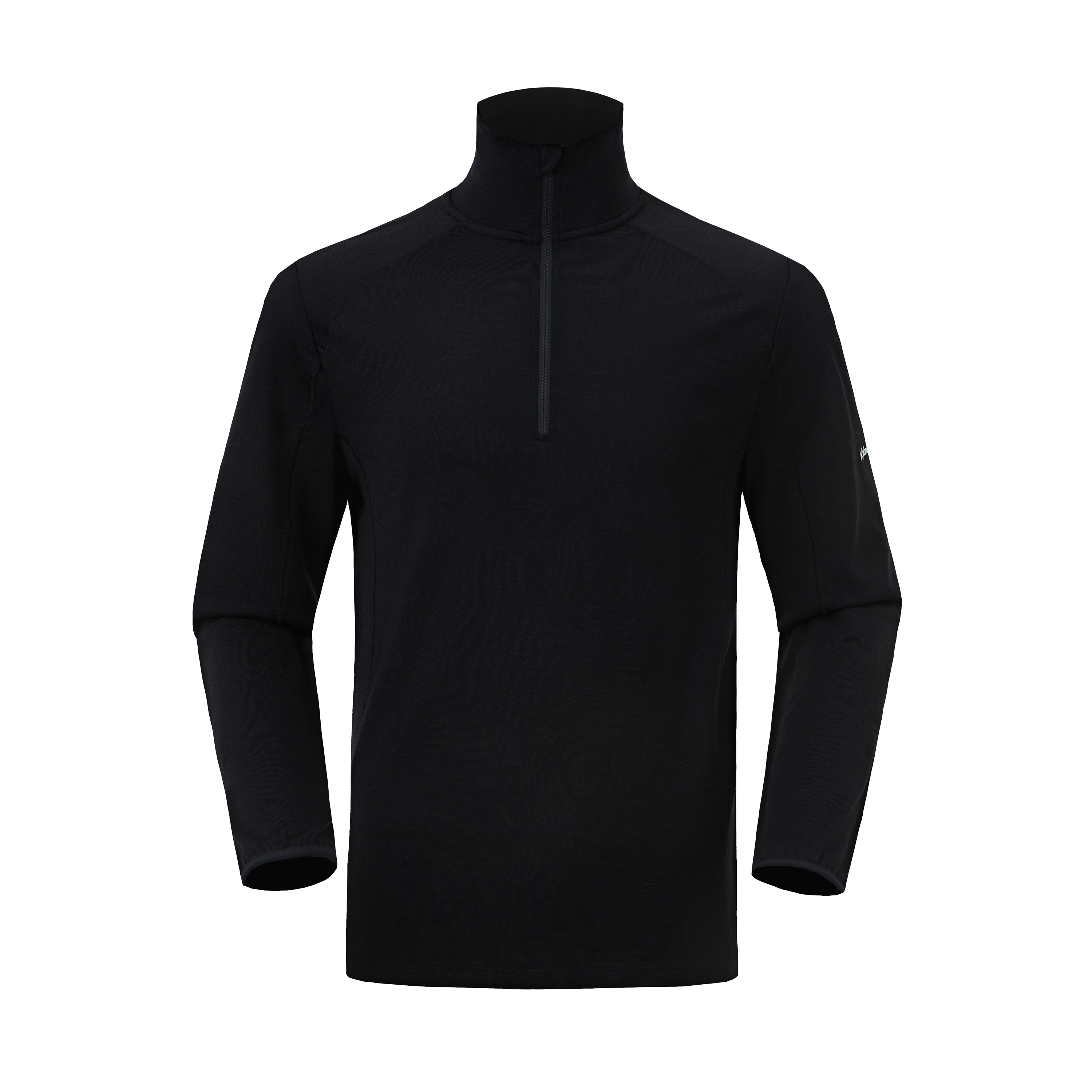 Men's  Wool Half-Zip Mock Neck Long Sleeve