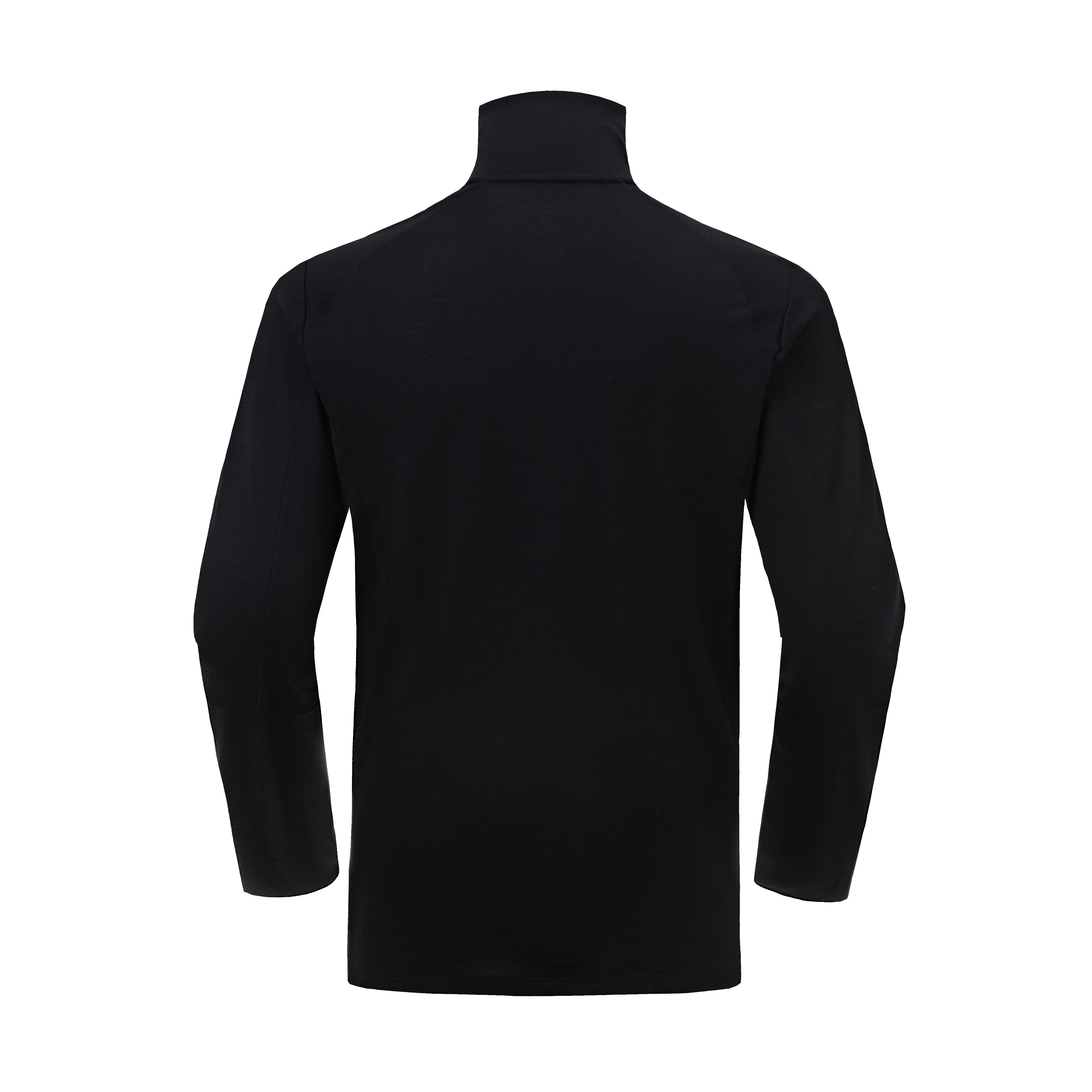 Men's  Wool Half-Zip Mock Neck Long Sleeve
