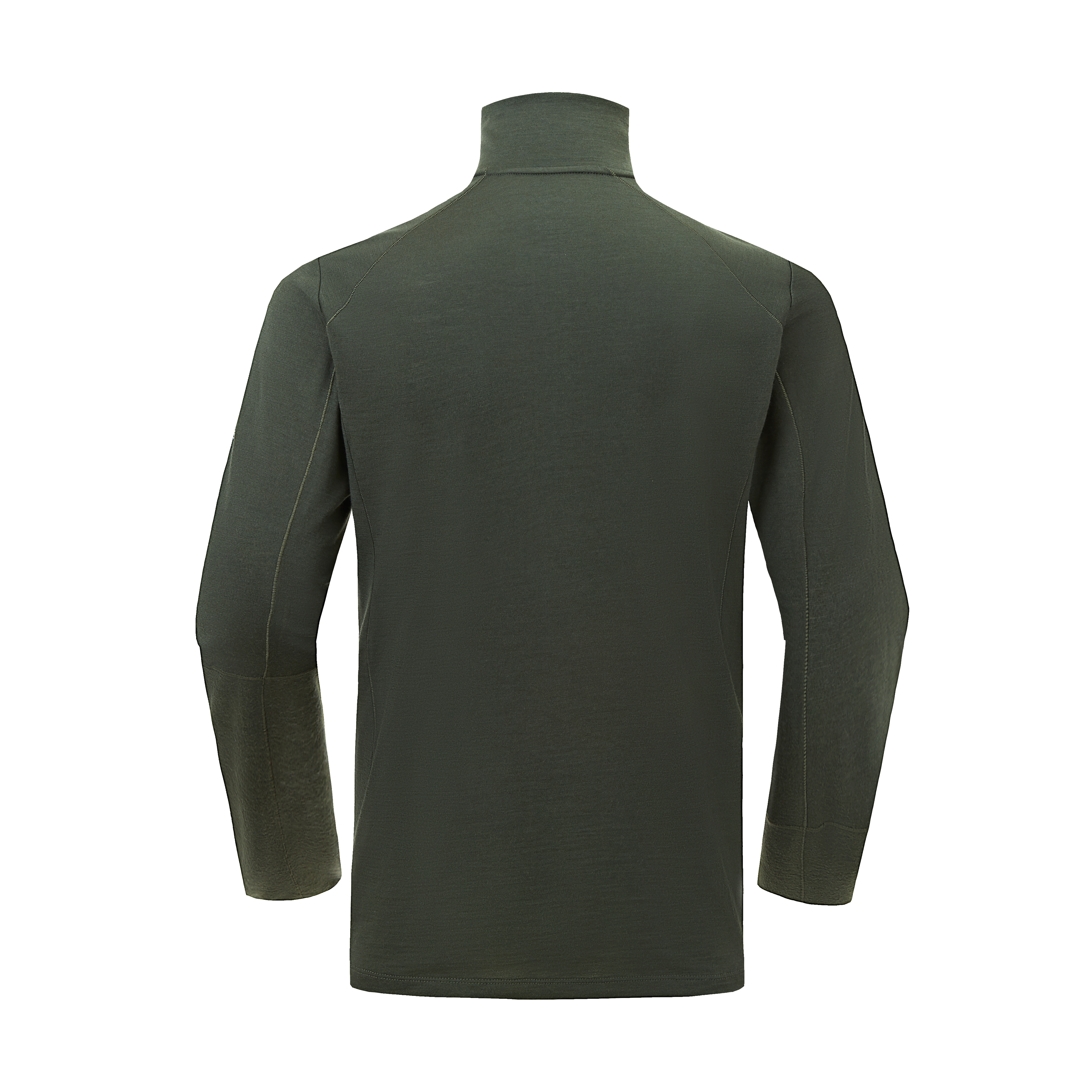 Men's  Wool Half-Zip Mock Neck Long Sleeve