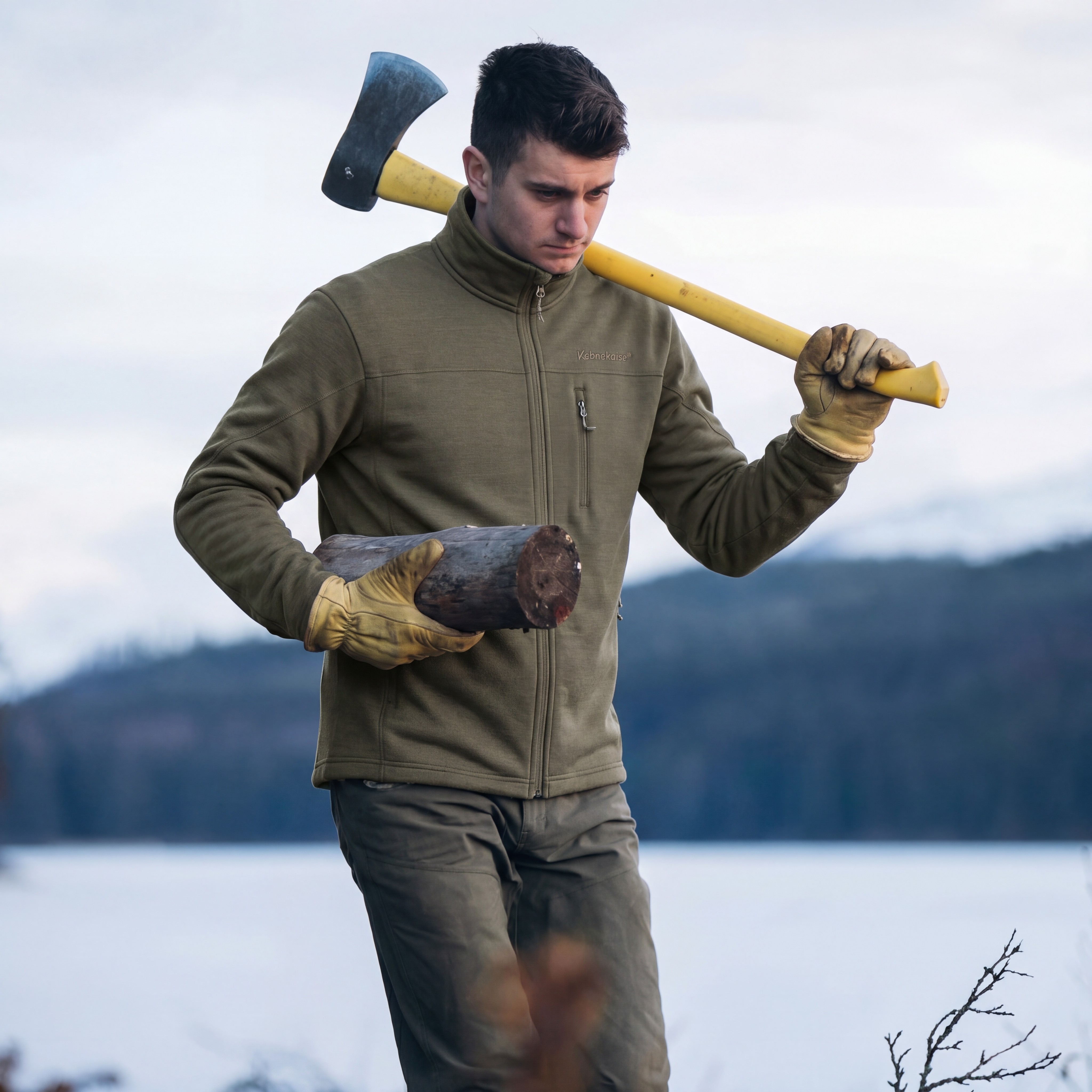 Men's wool warm jacket coat