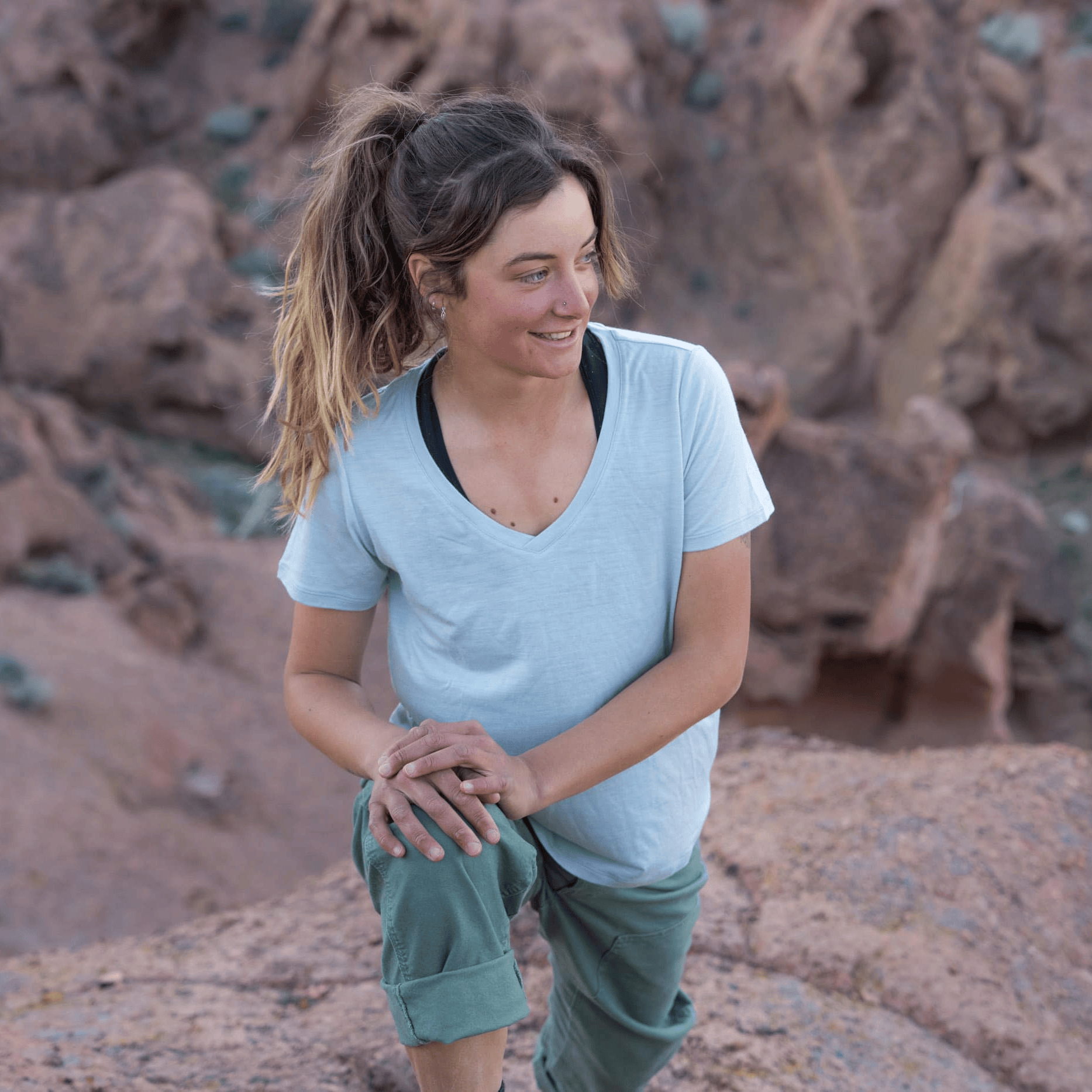 Women’s Journey Merino Wool V-Neck T-Shirt