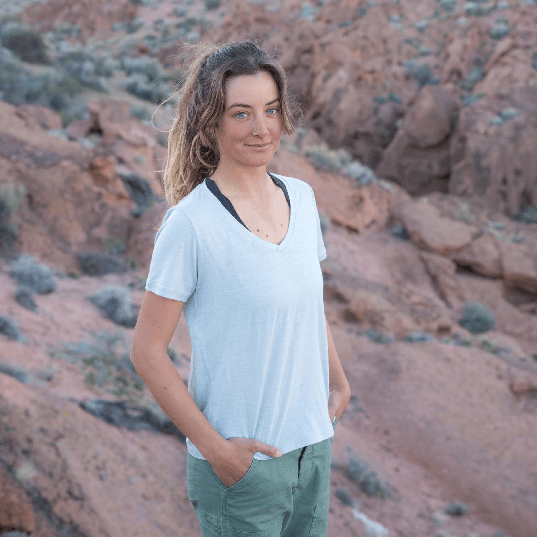 Women’s Journey Merino Wool V-Neck T-Shirt