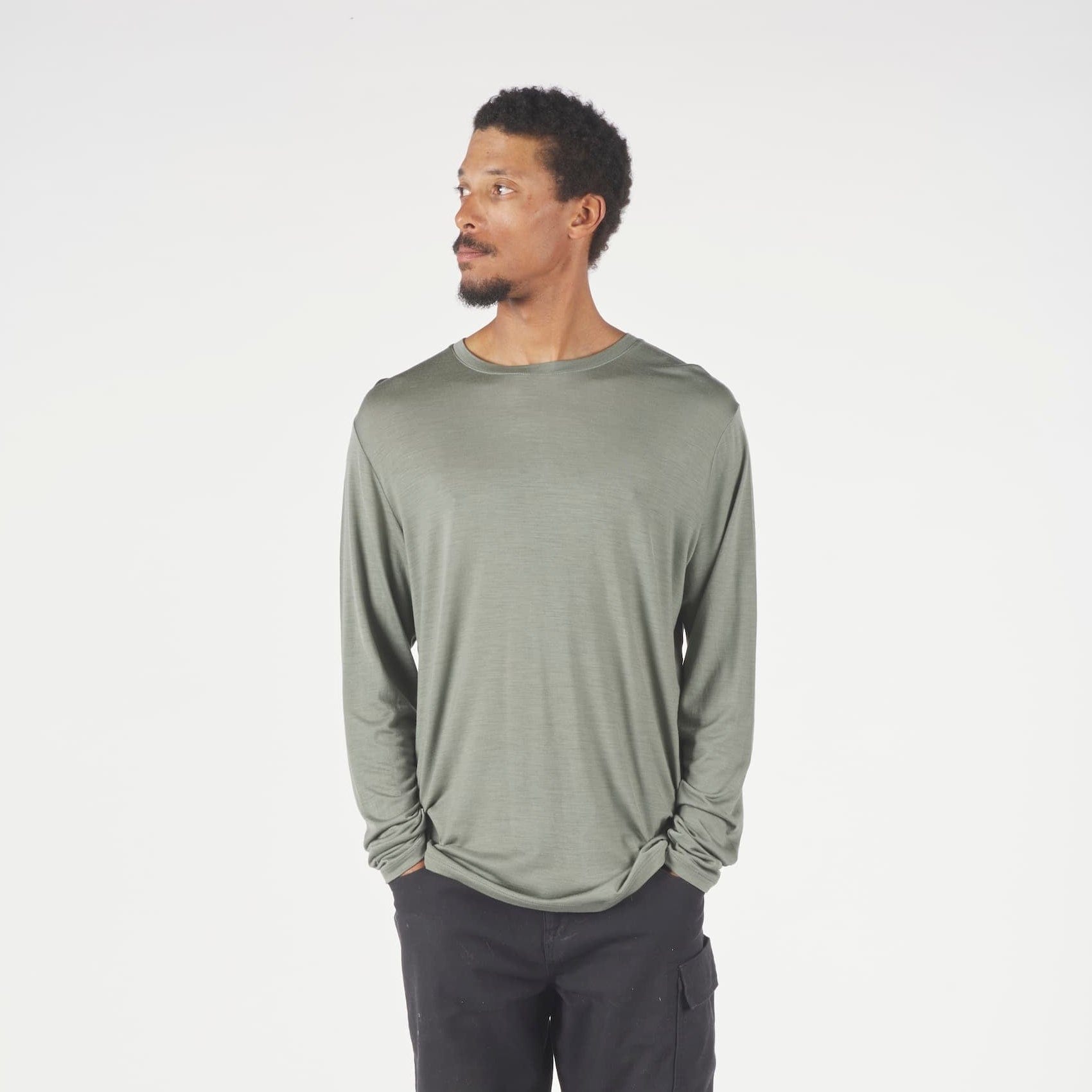Men's Canopy Merino Tencel Long Sleeve Shirt Men's Canopy Merino Tencel Long Sleeve Shirt