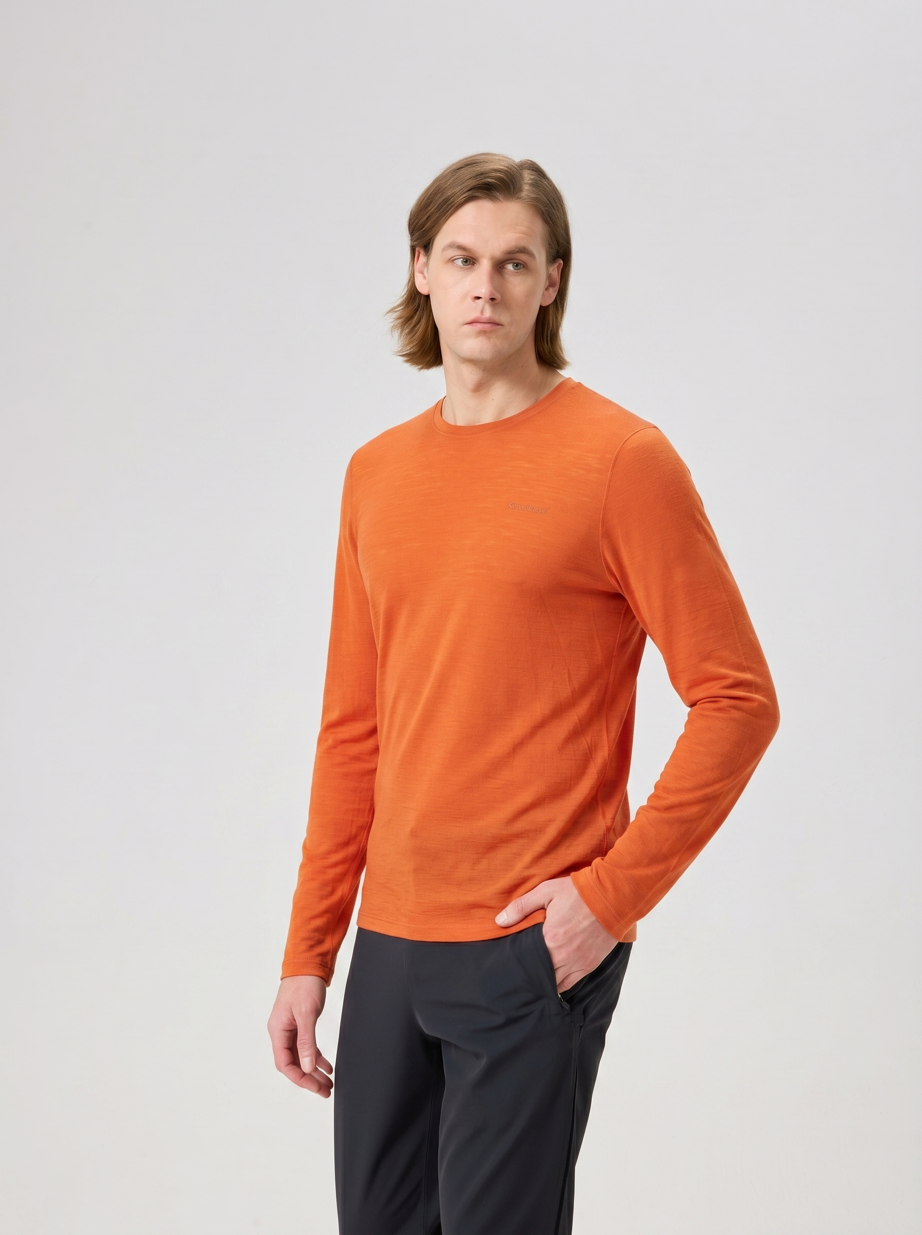 Men's classic long-sleeve wool