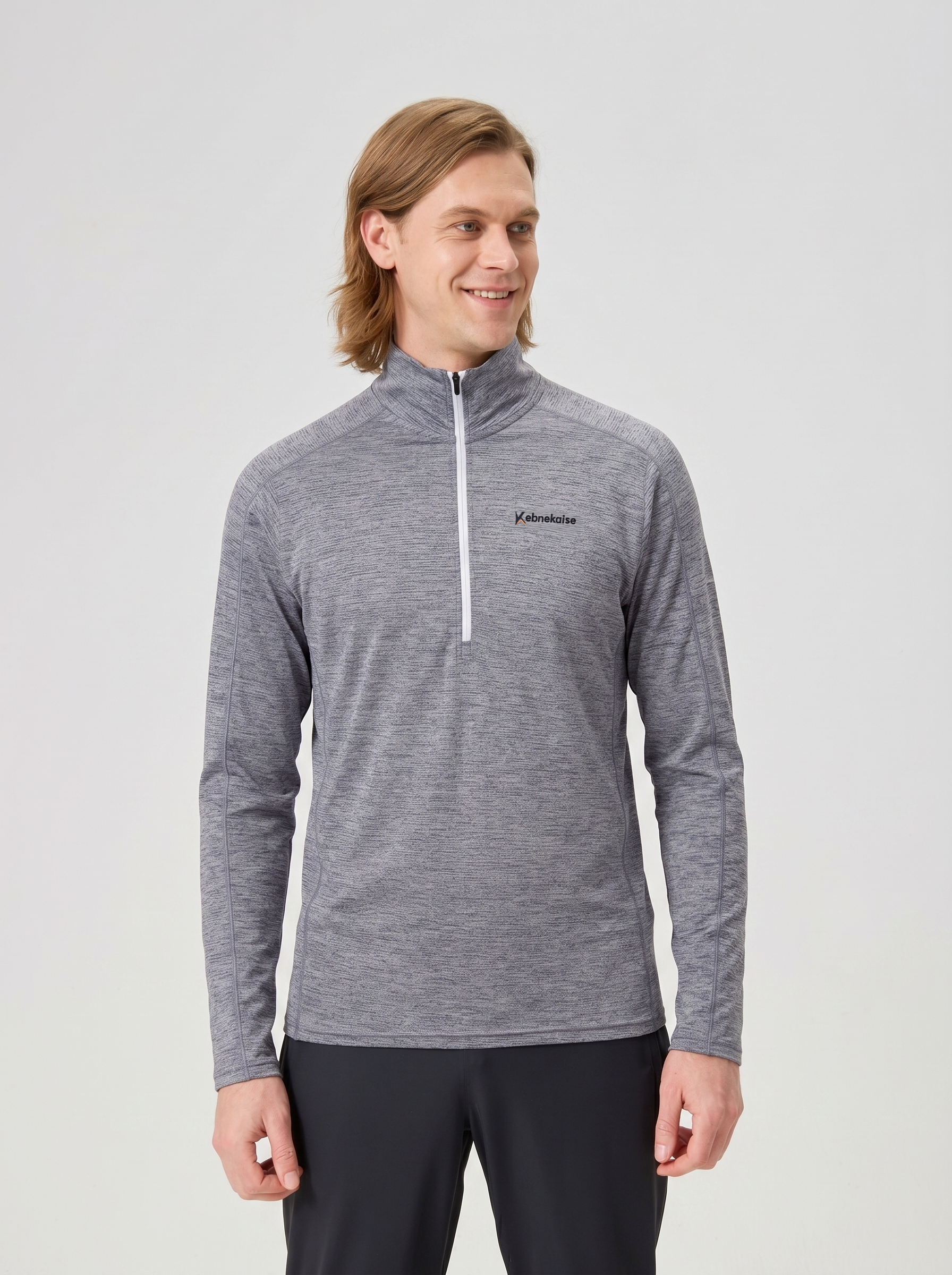 Men's Half-Zip Long Sleeve Shirt - Lightweight, Breathable