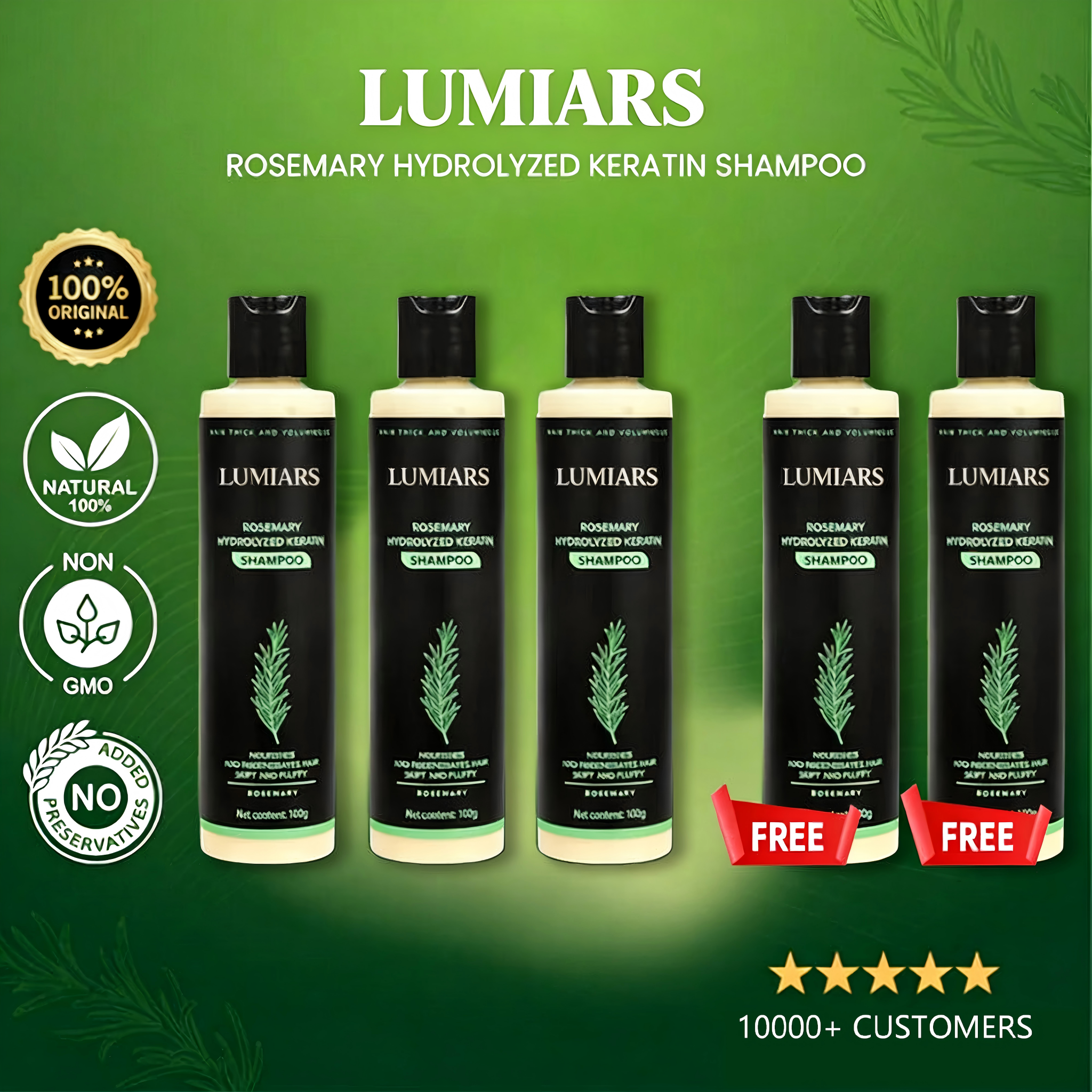 🔥Final 3 Hours: 70%OFF🔥 LUMIARS® Rosemary Hydrolyzed Keratin Shampoo