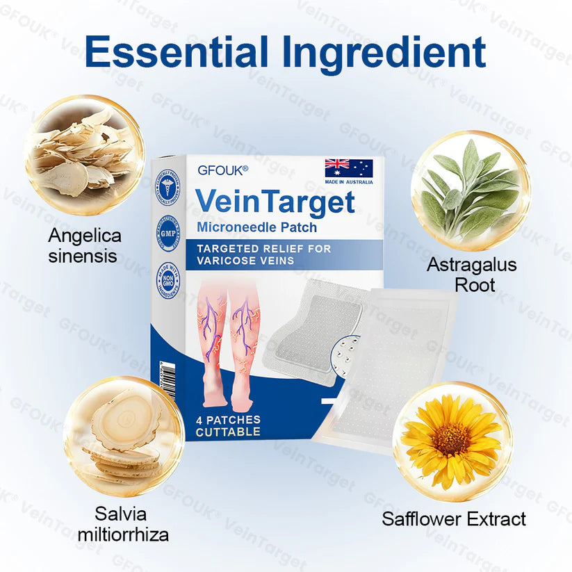 🇦🇺💧👩‍🔬GFOUK® VeinTarget Microneedle Patch⚡Instant Relief, Long-Term Results