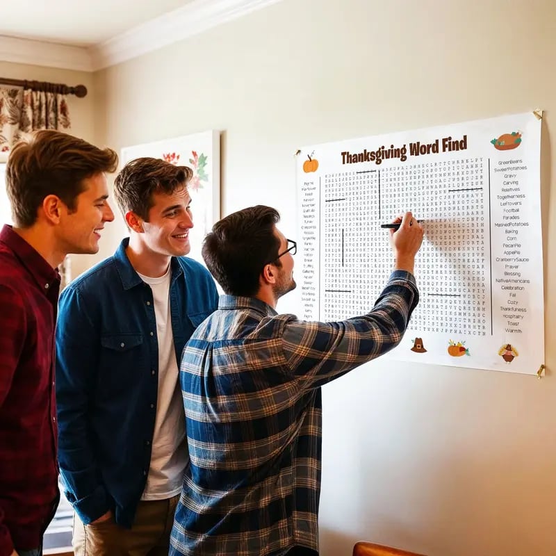 🎁TikTok Last Day Sale - 70% OFF🎉 Jumbo Thanksgiving Word Search Poster – Giant 36"x24" Wall Game! 🎉