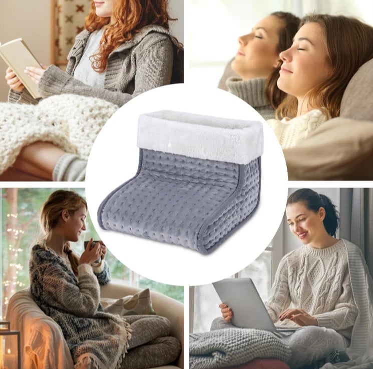 🎁TikTok Last Day Sale - 60% OFF🎉Electric Foot Warmer With Washable Lining (Dark Gray) 🔥🧦