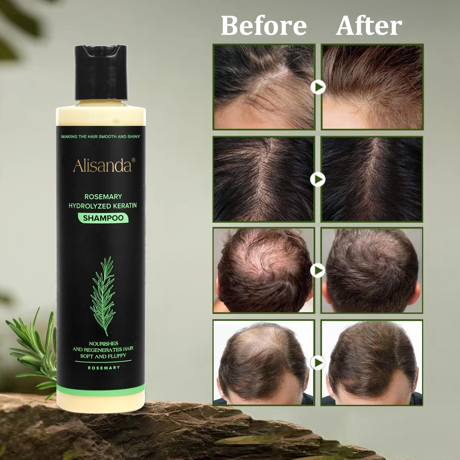 🔥LAST DAY 50% OFF - Alisanda® Organic Rosemary Hair Growth Shampoo