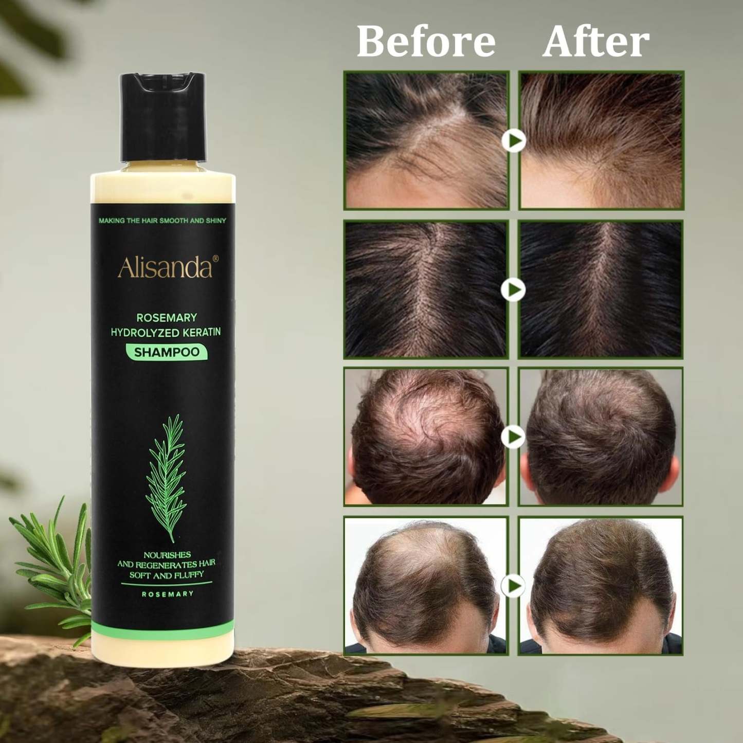 🔥LAST DAY 50% OFF - Alisanda® Organic Rosemary Hair Growth Shampoo