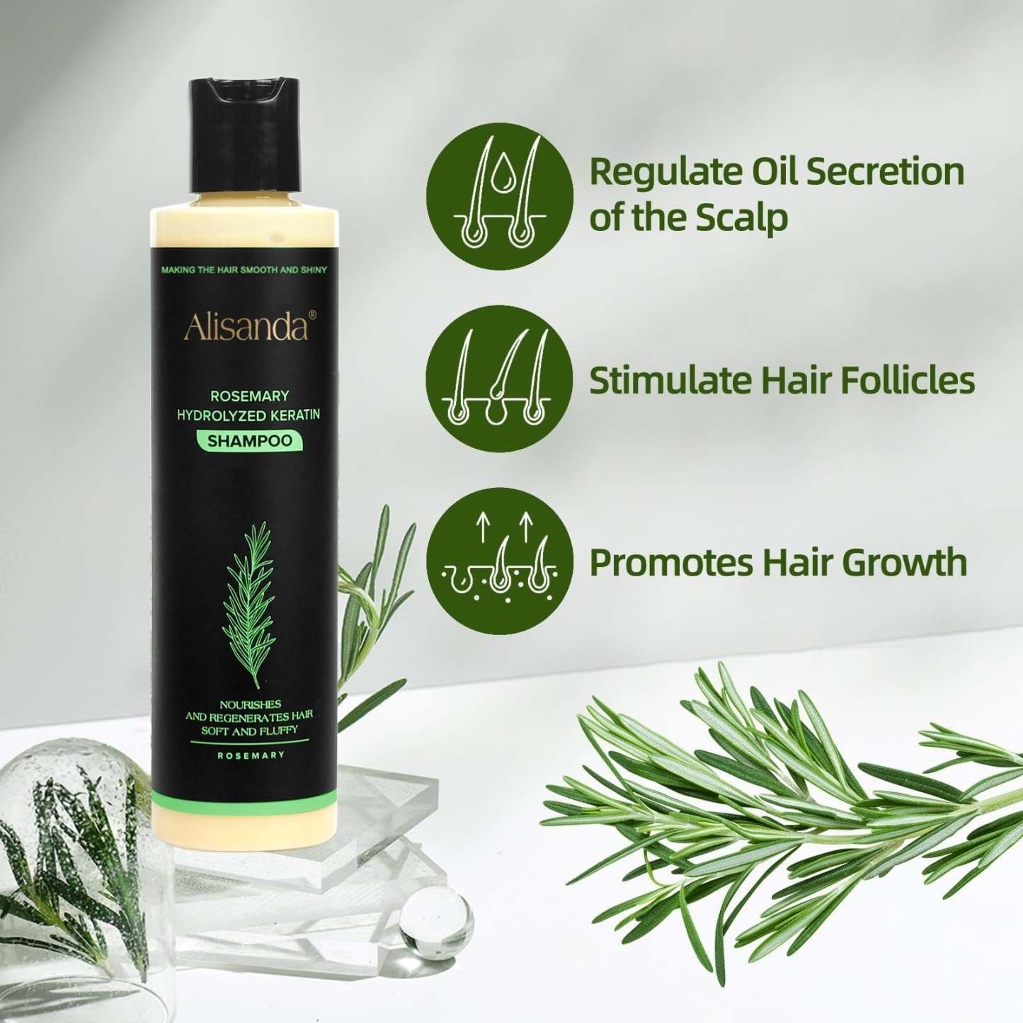 🔥LAST DAY 50% OFF - Alisanda® Organic Rosemary Hair Growth Shampoo