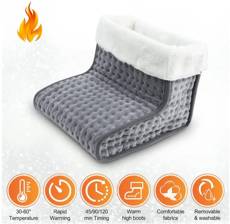 🎁TikTok Last Day Sale - 60% OFF🎉Electric Foot Warmer With Washable Lining (Dark Gray) 🔥🧦