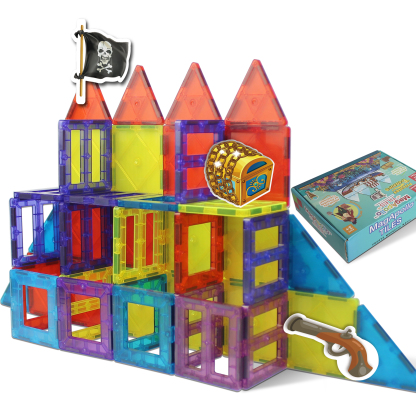 PuzzledDots Magnetic Tiles-Pirates Golden Land  Educational  Toys in Modeling 